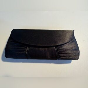 Elegant Black Satin Clutch